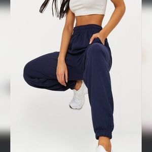 PRETTYLITTLETHING Navy Blue jogger sweats